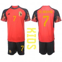 Dětský Fotbalový dres Belgie Kevin De Bruyne #7 MS 2022 Domácí Krátký Rukáv (+ trenýrky)
